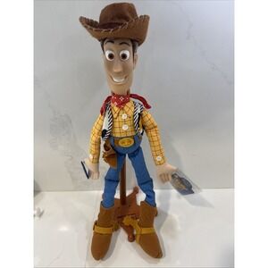 Disney Pixar Toy Story 2 Applause Woody Doll 16" Plush w/ Plastic Head (D)